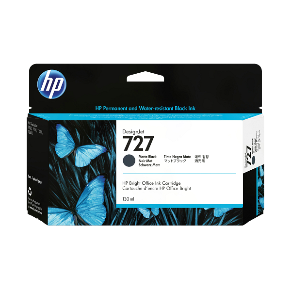 HP 727 130ml Matte Black DesignJet Ink Cartridge WW