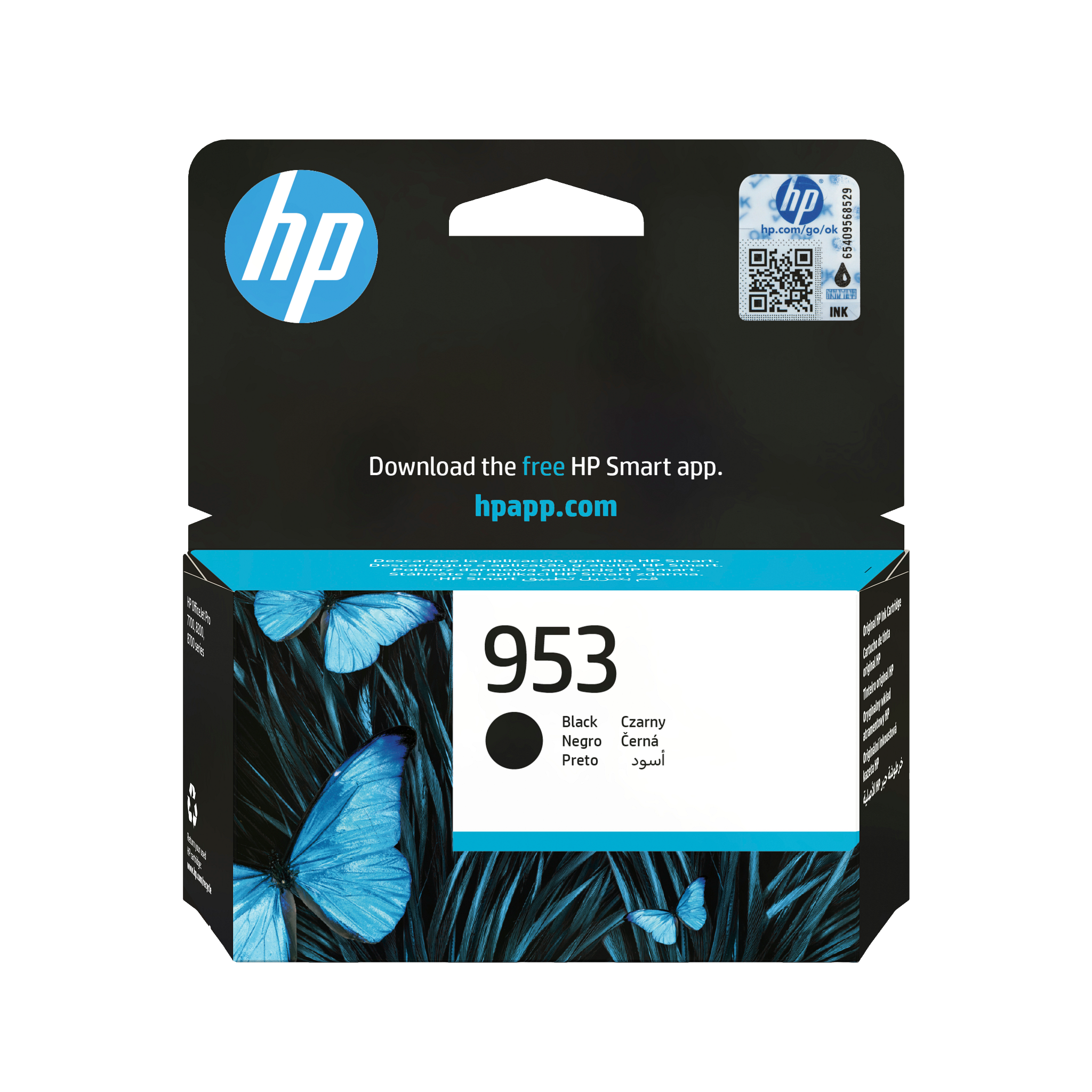 HP 953 Black Original Ink Cartridge, L0S58-80020, L0S58AE