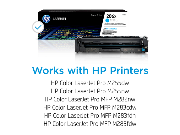 HP 206X Original LaserJet Tonerkassette Cyan mit hoher Reichweite, ~2.450 Seiten, W2111X - Bild 5 von 9
