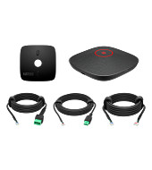 HP Poly Studio A2 Black Table Microphone w/ Mounting Plate I/O cables TAA