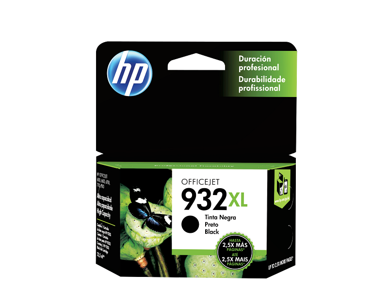 Cartucho original de tinta negra de alto rendimiento HP 932XL | HP