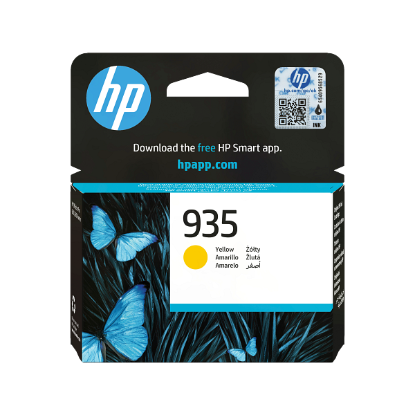 HP 935 Yellow Original Ink Cartridge, C2P22-80021, C2P22AE