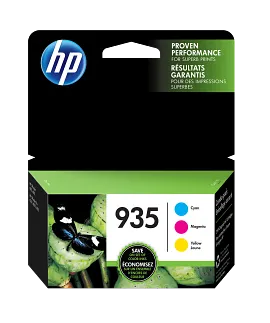 HP 935 3-pack Cyan/Magenta/Yellow Original Ink Cartridges, N9H65FN#140