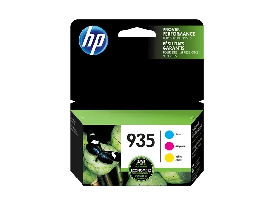 Ink Supplies, HP 935 3-pack Cyan/Magenta/Yellow Original Ink Cartridges, N9H65FN#140