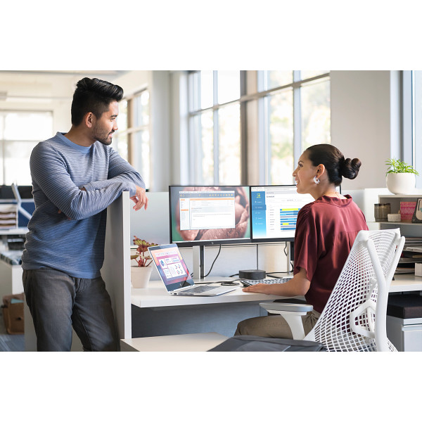 HP E22 G4 FHD Monitor, HP ProBook x360 435 G7, HP USB-C/A Universal Dock G2, wireless keyboard & mou