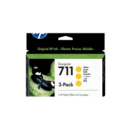 HP 711 3-pack 29-ml Yellow Designjet Ink Cartridge,CZ136A