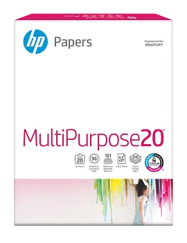HP MultiPurpose20TM Paper, 20lb, 8.5 x 11in (216 x 279 mm), 500 sheets, HPM1120R