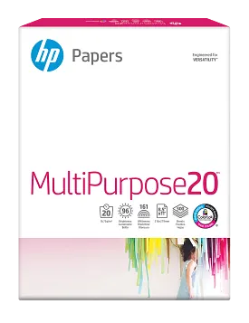 HP MultiPurpose20TM Paper, 20lb, 8.5 x 11in (216 x 279 mm), 500 sheets, HPM1120R