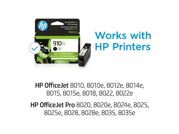 Series 5 of 9 Ink Supplies, HP 910XL High Yield Black Original Ink Cartridge, 3YL65AN#140