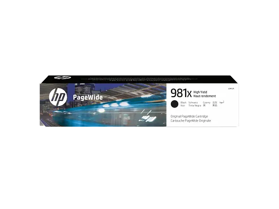 HP PageWide Supplies, HP 981X High Yield Black Original PageWide Cartridge, L0R12A