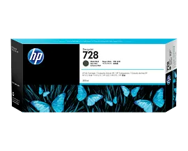 HP 728 300-ml Matte Black DesignJet Ink Cartridge, F9J68A