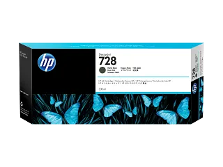 HP® 728 300-ml Matte Black DesignJet Ink Cartridge (F9J68A)