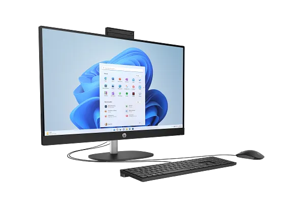 Series 4 of 4 HP Home Desktop PCs, HP All-in-One 27-cr0055t PC, Windows 11 Home, 27", Intel® Core™ i7, 16GB RAM, 1TB SSD, FHD