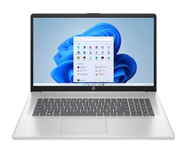 HP Laptop 17-cn3077nr 17.3", Windows 11 Home, Intel® Core™ i5, 8GB RAM, 256GB SSD, HD+, Natural silver