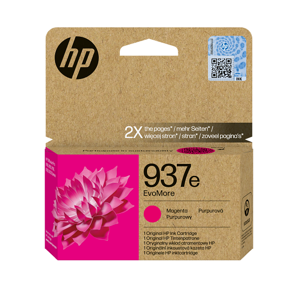 HP 937e EvoMore Magenta Original Ink Cartridge 4S6W7-80008 4S6W7NE