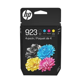 HP 923 Cyan/Magenta/Yellow/Black Original Ink Cartridge 4-pack, 6C3Y6LN
