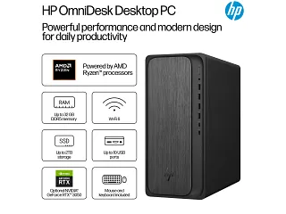 HP OmniDesk（AMD） HP OmniDesk Desktop PC - Jack Black (AMD Ryzen 7 8700G/16GB RAM