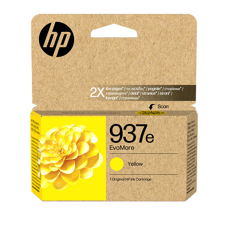 HP 937e 4S6W8NE EvoMore sárga eredeti tintapatron OfficeJet Pro 9110 9120 9130 9720 9730 (1650 old.)