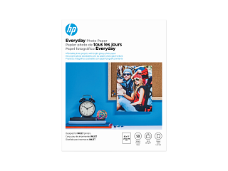 HP Everyday Photo Paper, Glossy, 52 lb, 8.5 x 11 in. (216 x 279 mm), 50 sheets Q8723A - Img_Center_320_240