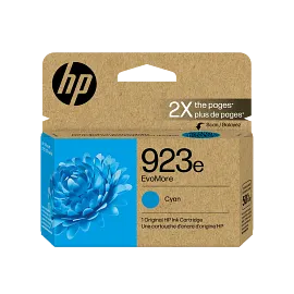 HP 923e EvoMore Cyan Original Ink Cartridge, 4K0T4LN