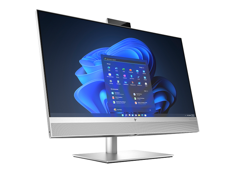 HP EliteOne 870 27 inch G9 All-in-One Desktop PC NaturalSilver NT IRcam nonODD Win11 Right Facing