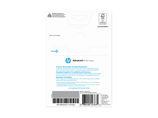 HP Advanced Photo Paper, Glossy, 65 lb, 4 x 6 in. (101 x 152 mm), 50 sheets F4T22A - Img_Rear_320_240