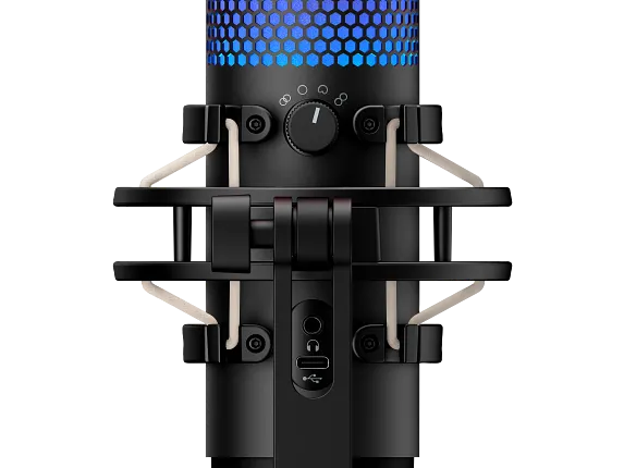 HyperX QuadCast S - USB Microphone - RGB Lighting - Black-Grey