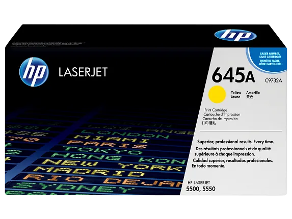HP® 645A Yellow LaserJet Toner Cartridge (C9732A)