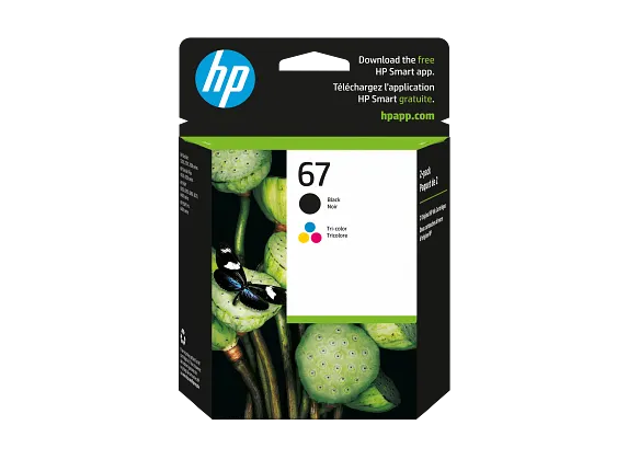 Ink Supplies, HP 67 2-pack Black/Tri-color Original Ink Cartridges