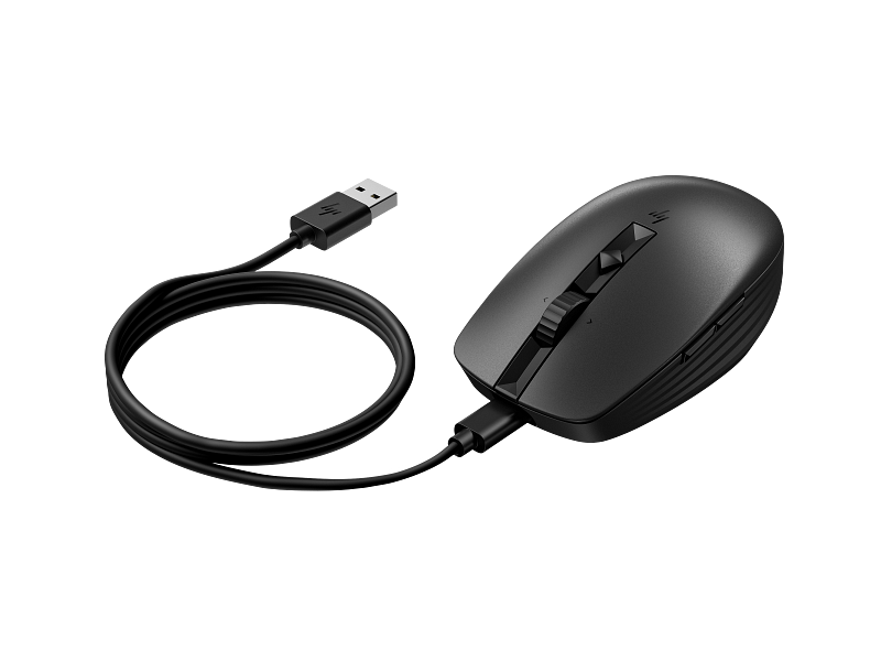 23C1 HP710 Programmable Silent Mouse NightFallBlack CoreSet Wired FrontLeft WhiteBG