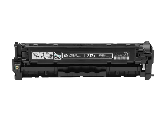 HP Laser Toner Cartridges and Kits, HP 312X High Yield Black Original LaserJet Toner Cartridge, CF380X