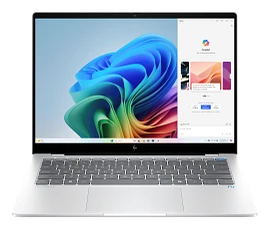 HP OmniBook X Laptop 14-fe1048nr 14", Touch screen, Windows 11 Home, Snapdragon®, 16GB RAM, 1TB SSD, 2.2K, Glacier silver