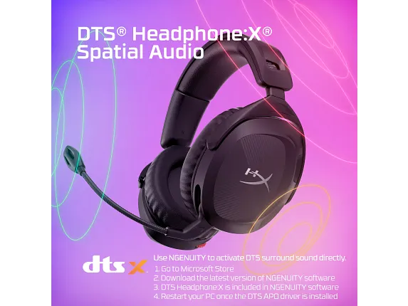 Series 12 of 15 HyperX Gaming Headsets, HyperX Cloud Stinger 2 Wireless - Gaming Headset - Black