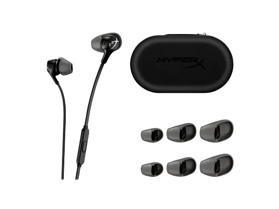 Series 5 of 13 HyperX Earbuds, HyperX Cloud Earbuds II - Gaming Earbuds with Mic - Black