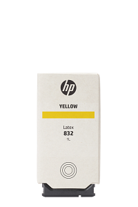 HP 832 1-liter Yellow Latex Ink Cartridge