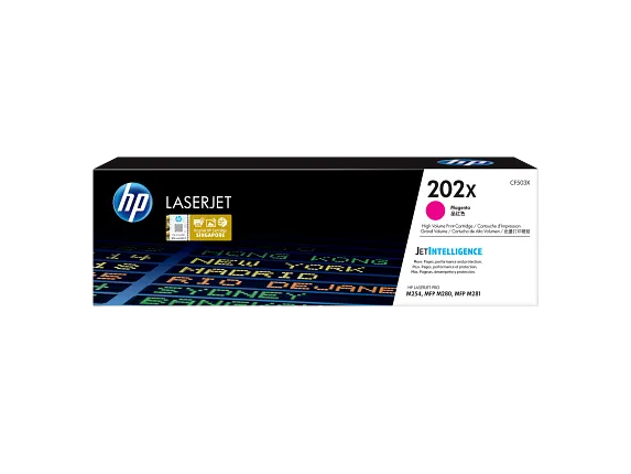 HP Laser Toner Cartridges and Kits, HP 202X High Yield Magenta Original LaserJet Toner Cartridge, CF503X