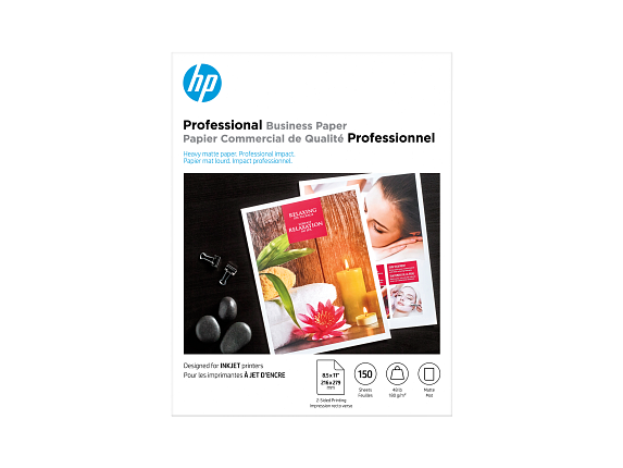 HP Professional Business Paper, Matte, 48 lb, 8.5 x 11 in. (216 x 279 mm), 150 sheets CH016A - Center