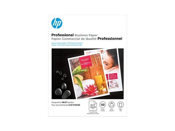 HP Professional Business Paper, Matte, 48 lb, 8.5 x 11 in. (216 x 279 mm), 150 sheets CH016A