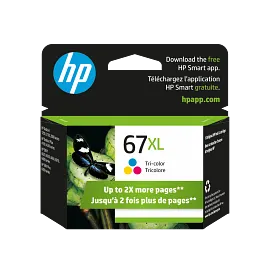 HP 67XL High Yield Tri-color Original Ink Cartridge, 3YM58AN#140