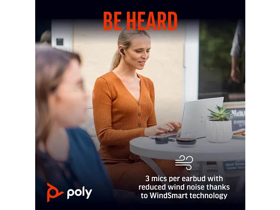 Series 8 of 8 Audio, Poly Voyager Free 60+ UC Carbon Black Earbuds +BT700 USB-C Adapter +Touchscreen Charge Case