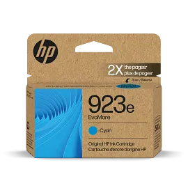 HP 923e EvoMore Cyan Original Ink Cartridge, 4K0T4LN