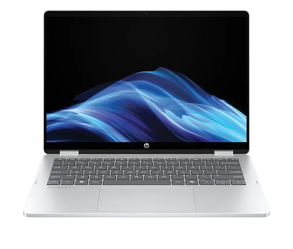 HP Home Laptop PCs, HP OmniBook 5 Flip 14, Windows 11 Home, 14", Touch screen, Intel® Core™ 5, 8GB RAM, 256GB SSD, 2K, Glacier silver