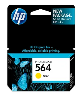 HP 564 Yellow Original Ink Cartridge, CB320WN#140