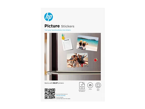 HP Photo Papers, HP Picture Stickers 4x6 in 25 sheets