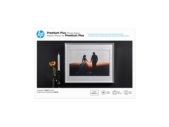 Photos - Office Paper HP Premium Plus Photo Paper, Glossy, 80 lb, 11 x 17 in. , 25 sheets CV065A (279 x 432 mm)