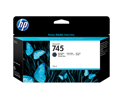 HP 745 130-ml DesignJet Matte Black Ink Cartridge