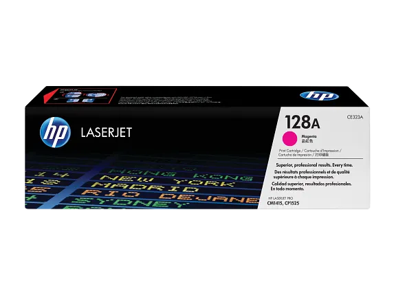 HP Laser Toner Cartridges and Kits, HP 128A Magenta Original LaserJet Toner Cartridge, CE323A