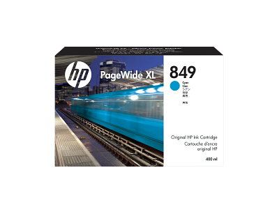 HP 849 400-ml Cyan PageWide XL Ink Cartridge