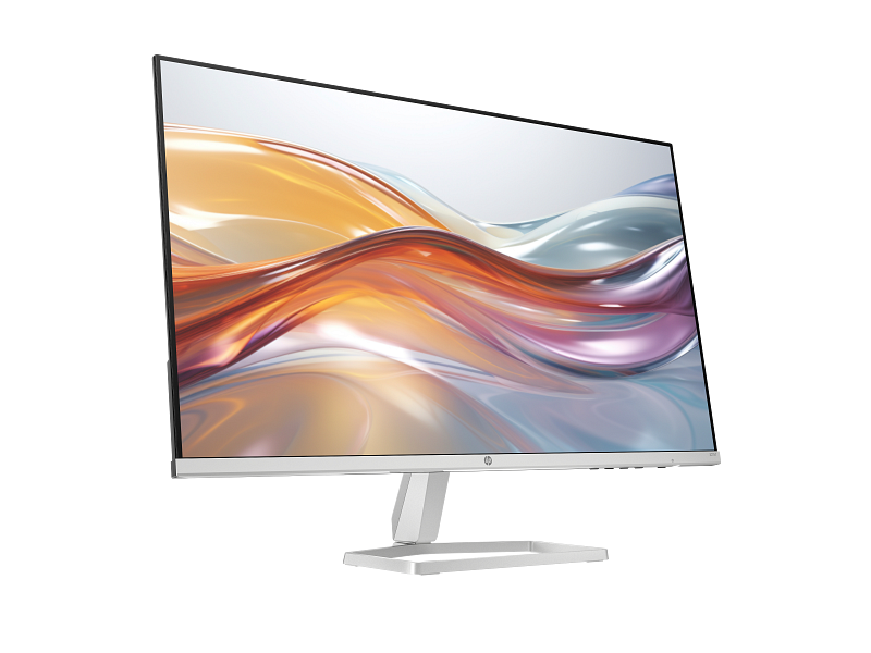 24C1 HP Series 5 27inch FHD Monitor JetBlack ScreenSH CoreSet FrontRight WhiteBg