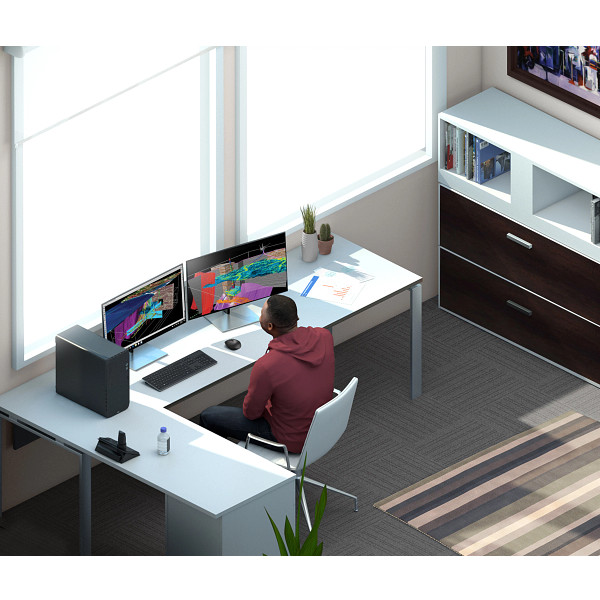 Digital Work Life—Graphic designer in home office using the HP Z27k G3 Display and HP Z2 Tower G5 Wo